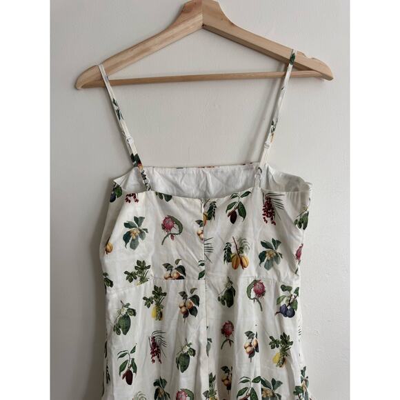 PETAL & PUP Botanique White Midi Dress Size Medium - Picture 8 of 10